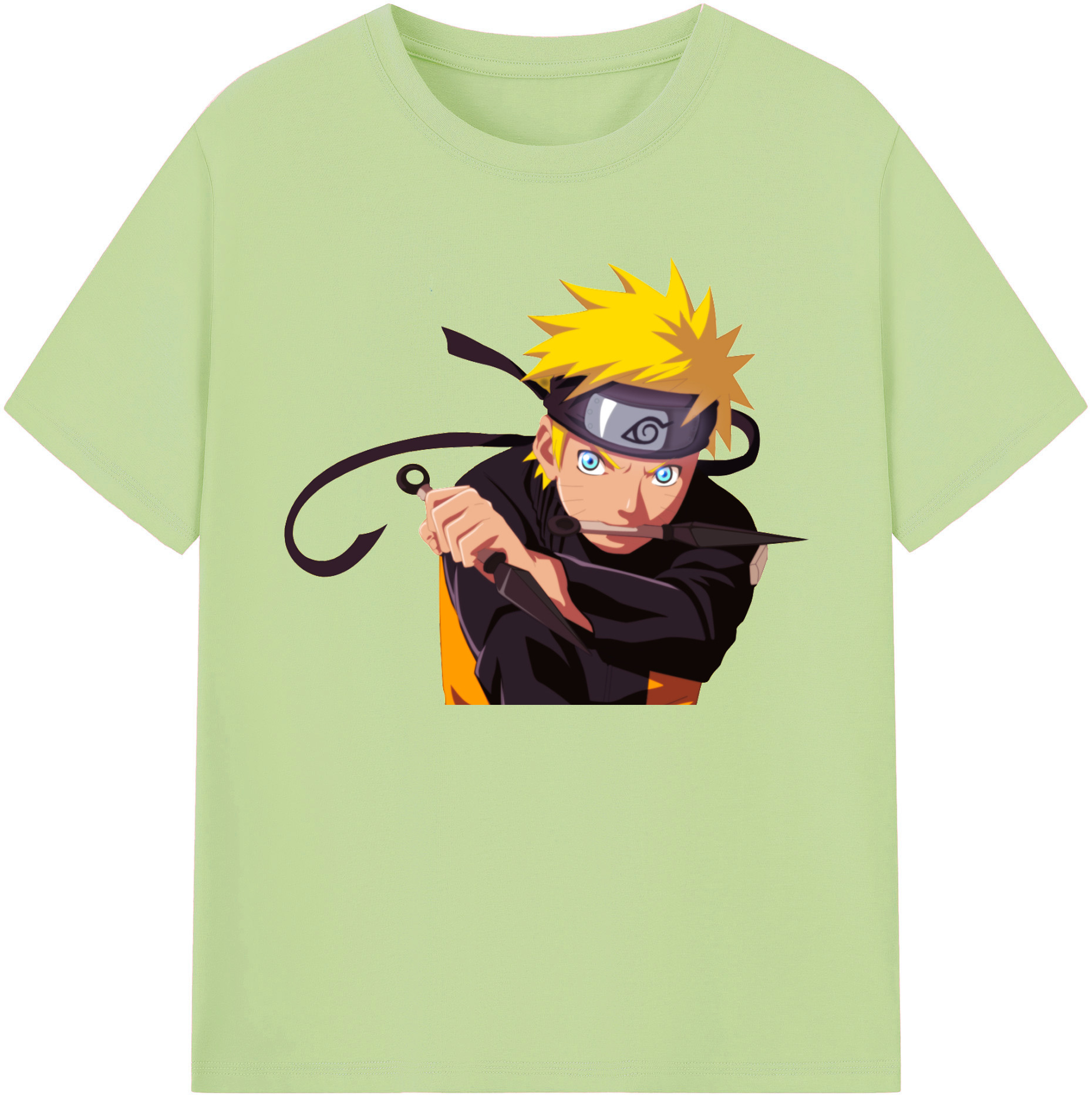 （画像用） NARUTO -ナルト- うずまき ナルト Uzumaki Naruto 綿100％半袖Tシャツ（フロントプリント）